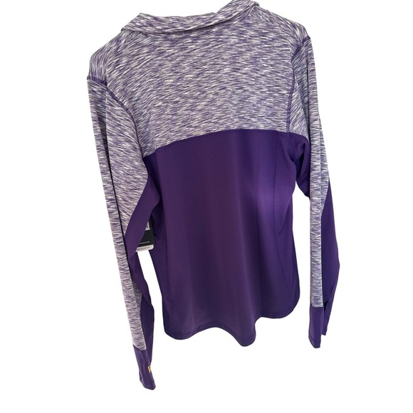 New Era NBA Los Angeles Lakers Purple Half Zip Pullover Jacket Women's - Picture 5 of 5